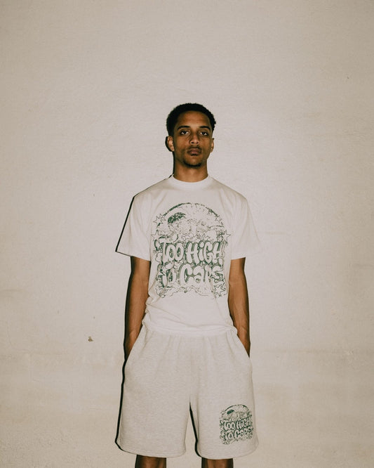 TOO HIGH WHITE SHORT SET