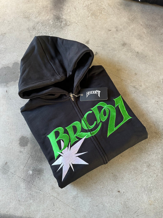 Rockstar hoodie black and green